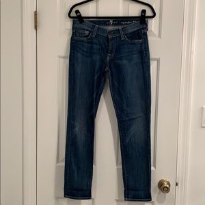 7 For All Mankind Crop Skinny Jeans Size 26